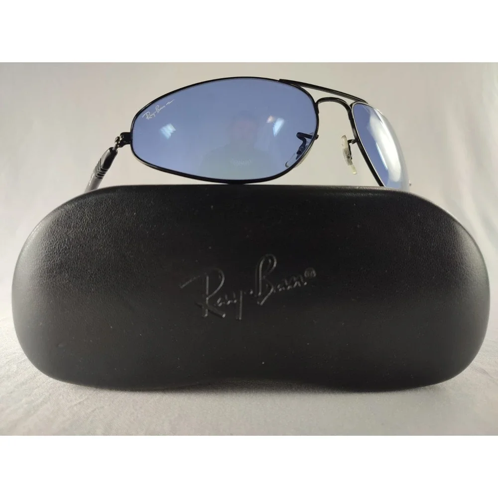 Vintage B&L‎ Ray-Ban W1739 Sport Series 3 Sunglasses Black Blue Lens Mint